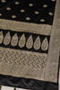Black Color South Silk Zari Woven Saree