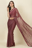 Wine Georgette Printed Saree