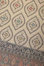 Navy Pashmina Digital Printed Unstitched Suit Fabric