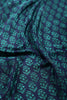 Navy & Teal Floral Printed Crepe Saree