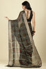 Black Color Chiffon Bandhani Printed Saree