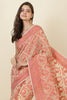 Beige Cotton Resham Woven Saree