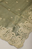 Mehandi Color Pure Tissue Handloom Saree with Sequence & Zardozi Handwork
