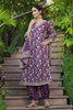 Purple Color Cotton Printed Suit