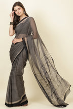 Black Georgette Printed Saree