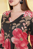 Black Cotton Floral Printed Kurta