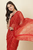 Red Georgette Bandhani Printed Saree