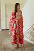 Fuchsia Pink Color Chanderi Printed Suit