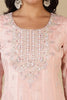 Baby Pink Embroidred Crepe Silk Anarkali Suit