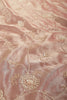 Pink Color Pure Tissue Silk Saree with Pearl and Zardozi Handwork