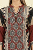 Maroon Muslin Ajrakh Printed Suit with Palazzo