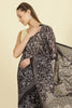 Black Kota Cotton Floral Jaal Printed Saree