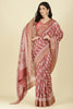 Light Maroon Cotton Silk Boota Printed And Zari Woven Saree
