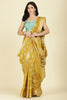 Mustard Cotton Silk Printed And Zari Woven Saree