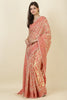 Beige Cotton Resham Woven Saree