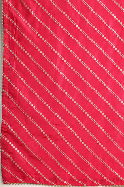 Rani Modal Silk Saree with Zari Pinstripes