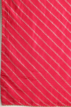 Rani Modal Silk Saree with Zari Pinstripes