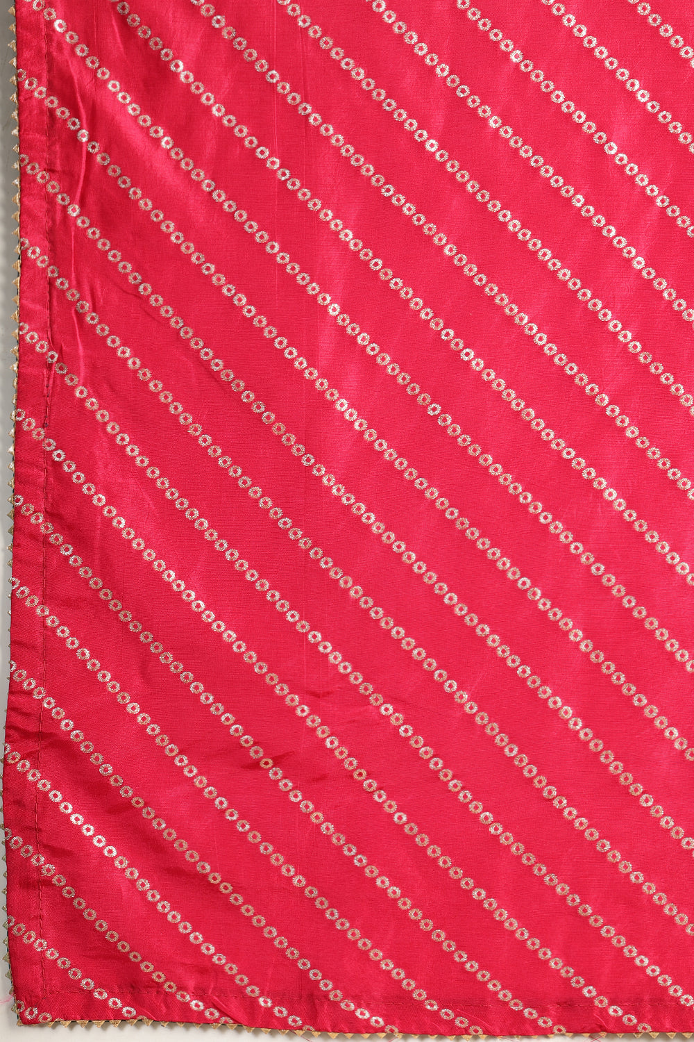 Rani Modal Silk Saree with Zari Pinstripes