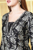 Black Floral Printed Cotton Suit Set