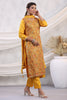 Mustard Color Embroidered Georgette Unstitched Suit Fabric