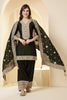 Green Silk Zari Embroidered Suit With Parsi Salwar