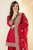 Rani Silk Zari Embroidered Suit With Farsi Salwar