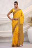 Mustard Color Embroidered Georgette Saree