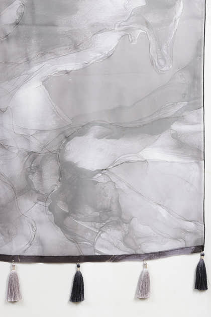 Black Printed Organza Saree