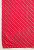 Red Modal Silk Saree with Zari Pinstripes