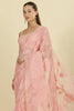 Pink Cotton Floral Resham Embroidered Saree