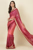 Wine Georgette Leheriya Printed Saree