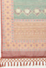 Green Organza Cotton Bandhani Block Printed Saree