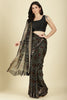 Black Color Chiffon Bandhani Printed Saree