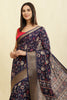 Navy Cotton Silk Printed Saree