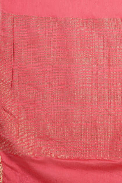 Pink Chiffon Zari Border Saree