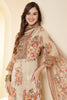 Tussar Color Shimmer Tissue Printed & Embroidered Suit Set