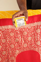 Mustard Modal Silk Saree with Zari Pinstripes