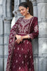Dark Scarlet Colour Cotton Embroidered Anarkali Suit