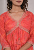 Orange Color Muslin Alia-Cut Printed Straight Suit
