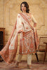 Cream Color Meena-Kaari Woven Chanderi Suit