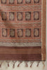 Brown Cotton Silk Floral Boota Printed Saree