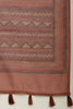 Brown Cotton Silk Printed Saree