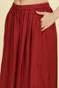 Maroon Muslin Ajrakh Printed Suit with Palazzo