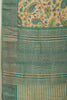 Sea Green & Beige Cotton Silk Floral Boota Printed Saree