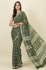 Green Cotton Dhabu Printed Saree