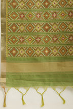 Mustard Cotton Silk Resham Woven Saree