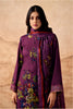 Wine Color Spun Printed Unstitched Suit Fabric