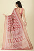 Light Maroon Cotton Silk Boota Printed And Zari Woven Saree