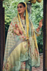 Sea Green Color Cotton Printed Unstitched Suit Material