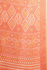 Orange Georgette Leheriya Printed Saree